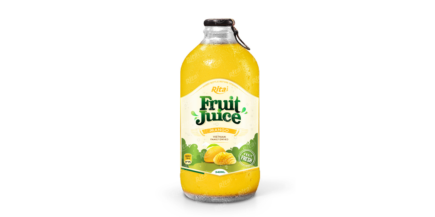 Mango fruit juice 340ml glass bottle  from RITA India