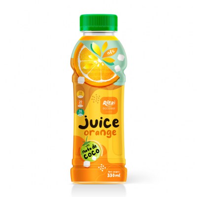 orange Juice with nata de Coco 330ml Pet bottle