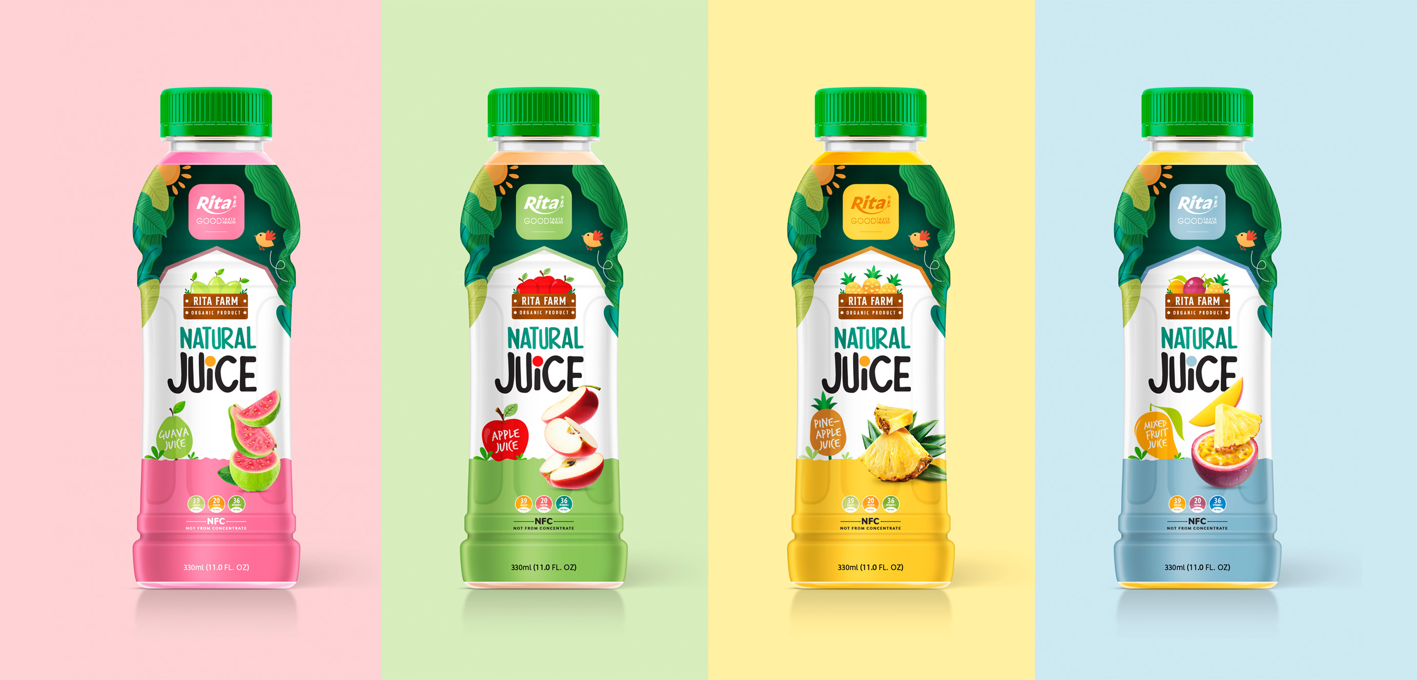 New design Natural Juice Pet 330ml