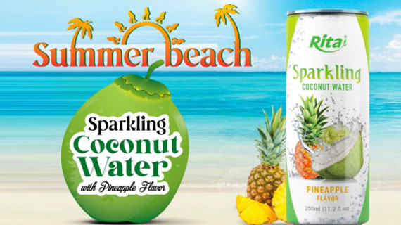 Discover the Sparkle of Paradise! – Tropical Sparkling Coconut Water with Pineapple Juice!