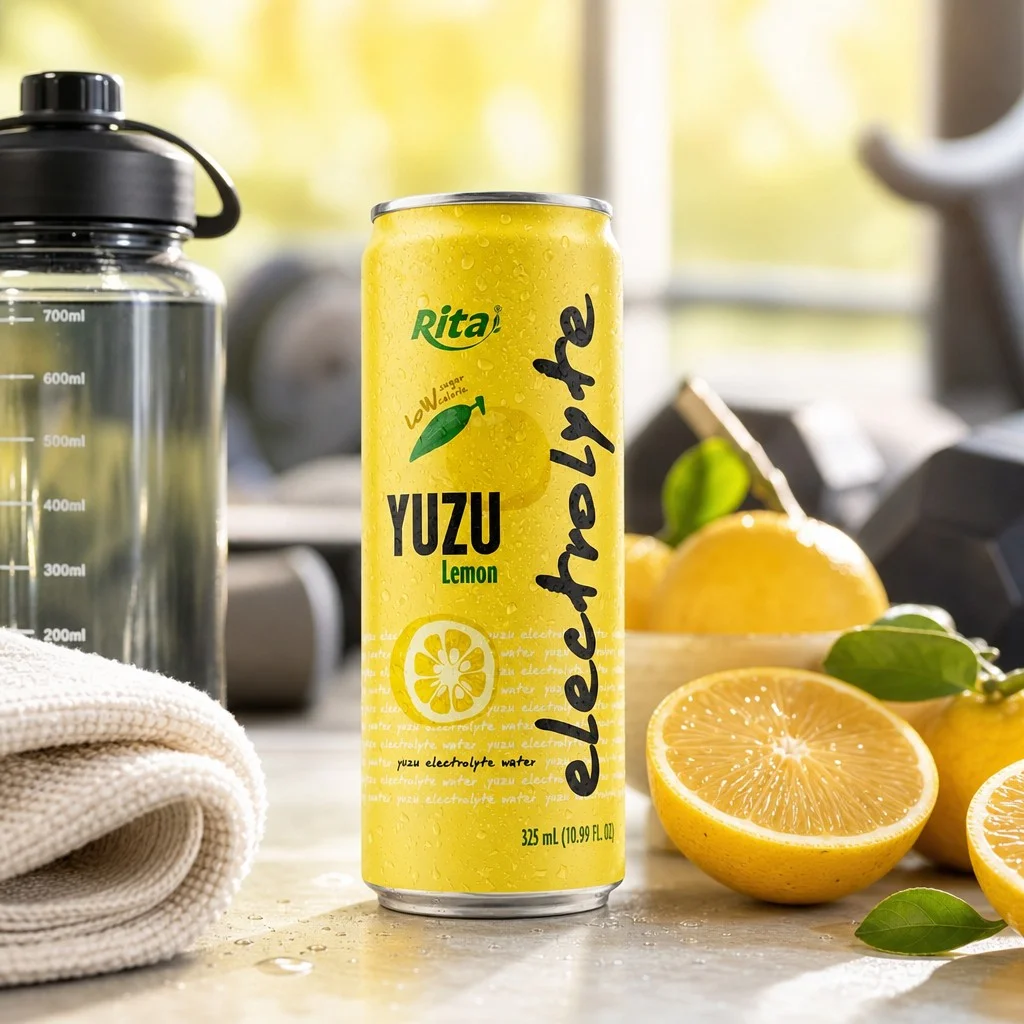 Low-Sugar Electrolyte Water Meets Sustainability in a Yuzu Lemon Can - Image 2