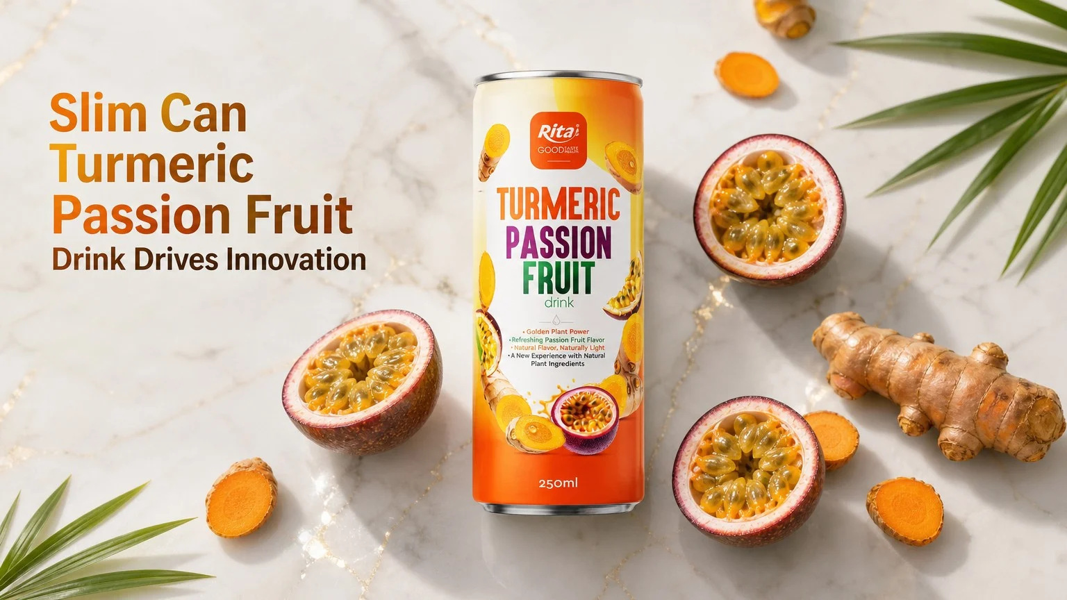 Slim Can Turmeric Passion Fruit Drink Drives Innovation