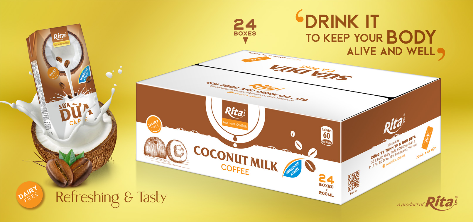 3D Carton Coco Milk Cafe 200ml x 24 boxes