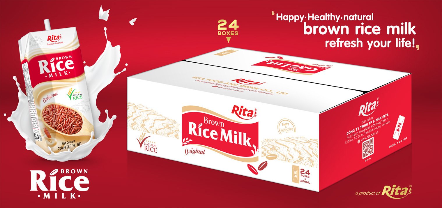 3D Carton Rice Milk 200ml x 24 boxes