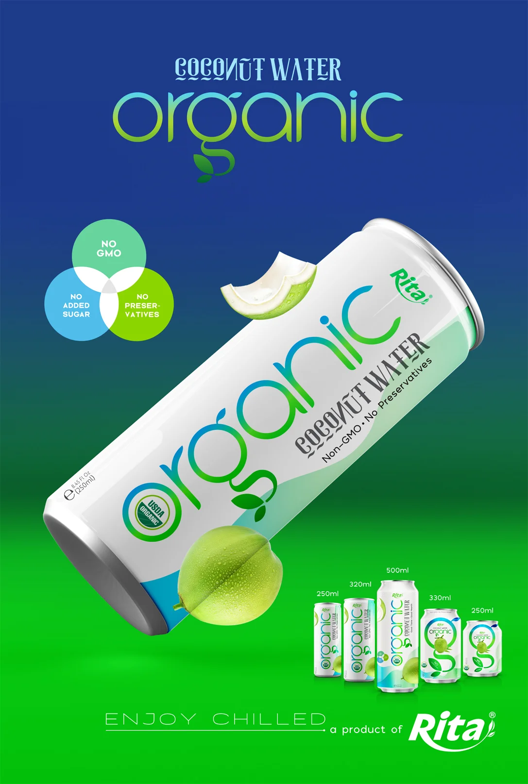 Organic Coconut water 250ml short can