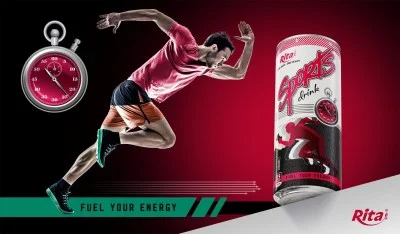 Energy drink RITA beverage brand
