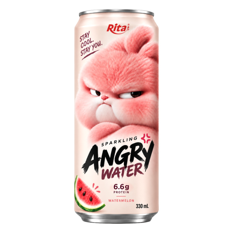 Sparkling Watermelon Juice with Protein 330ml – Angry Water