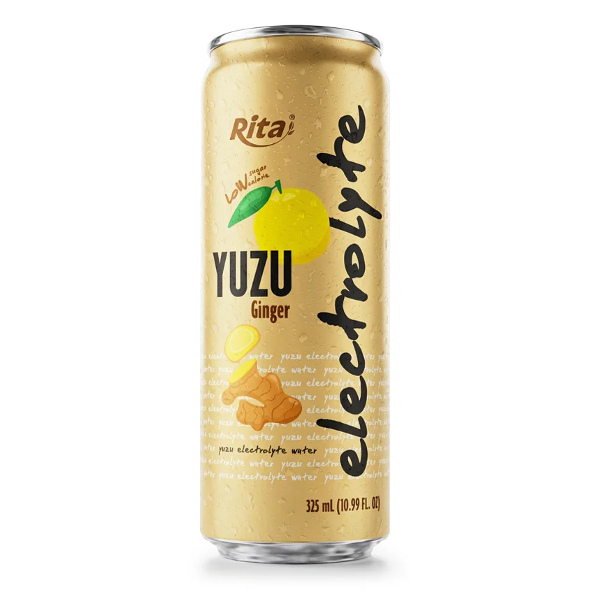 Yuzu Ginger Electrolyte Water Drink 325ml Low Sugar Hydration Beverage