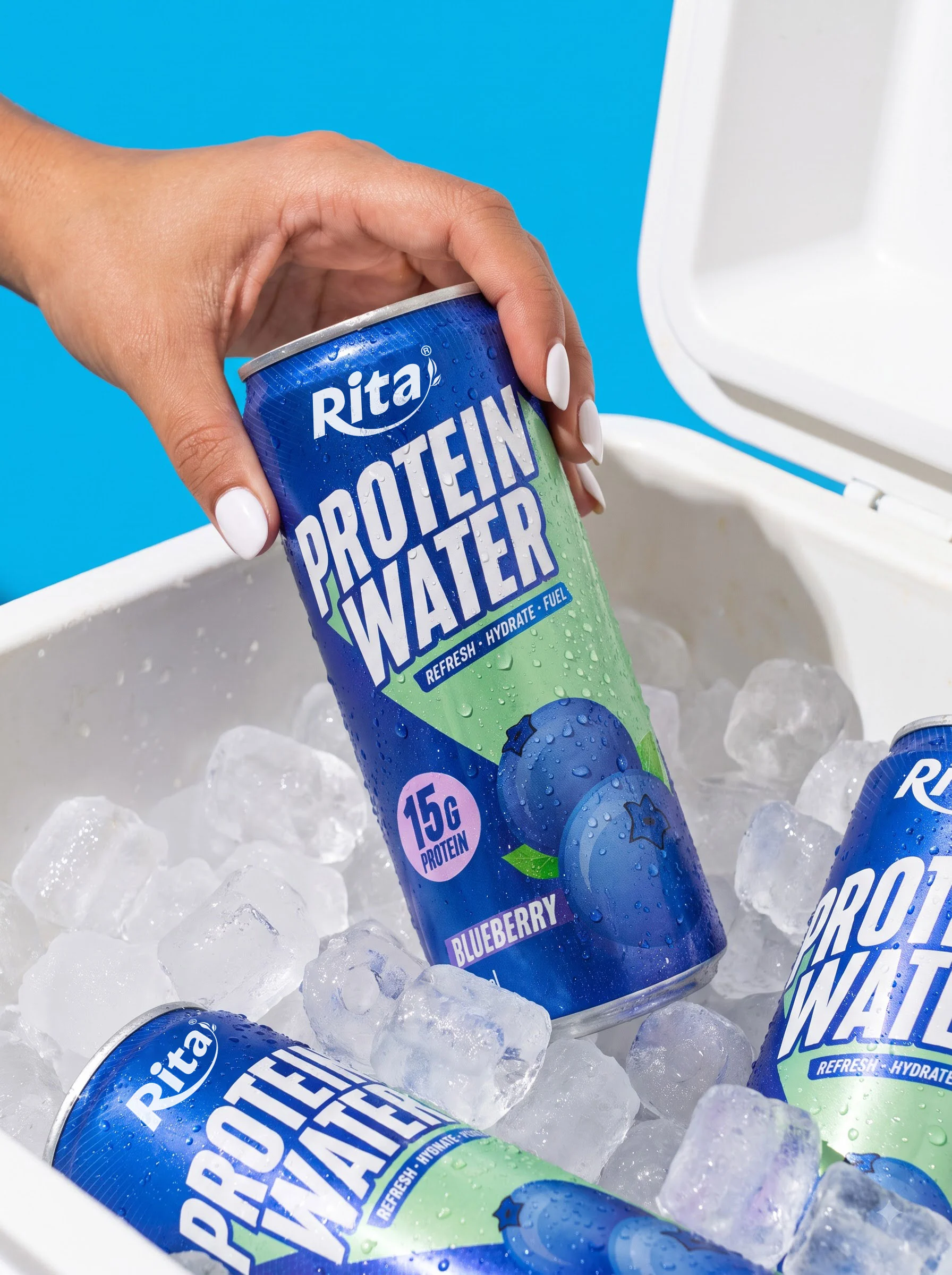 15G protein RITA protein water with blueberry Poster 1