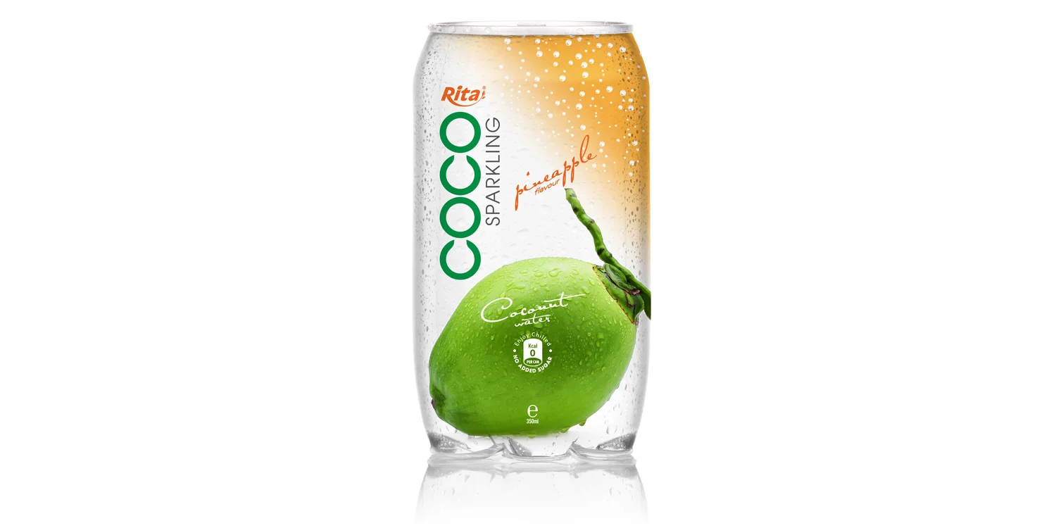 Sparking coconut water with pineapple juice