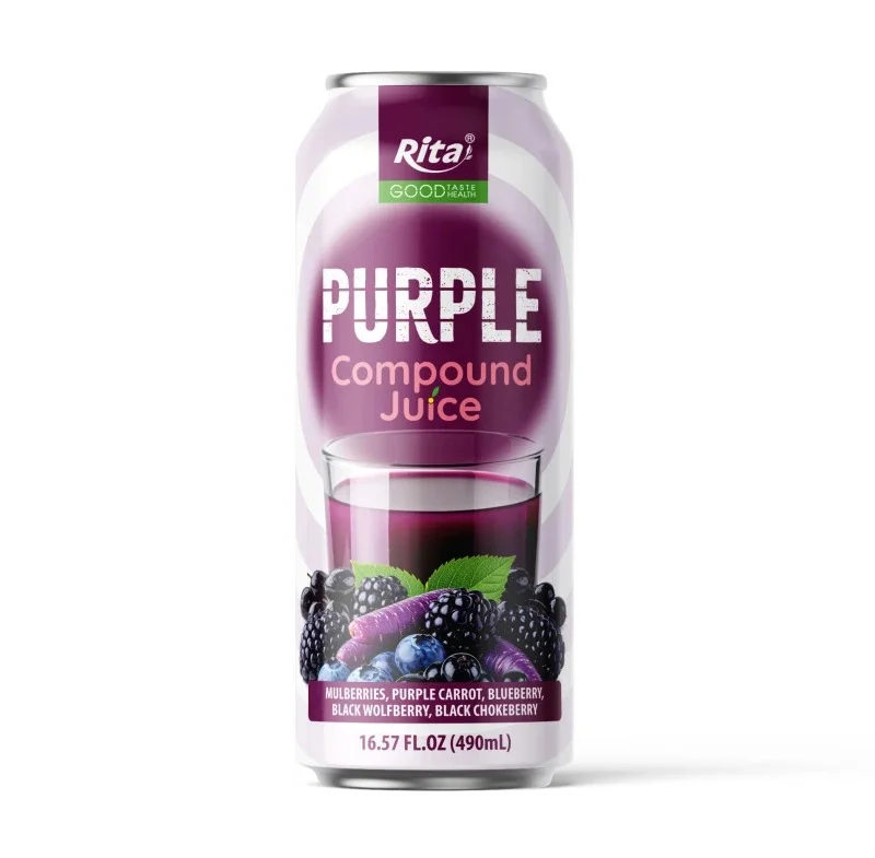 Purple Compound Juice Mulberry Blueberry 490ml Can