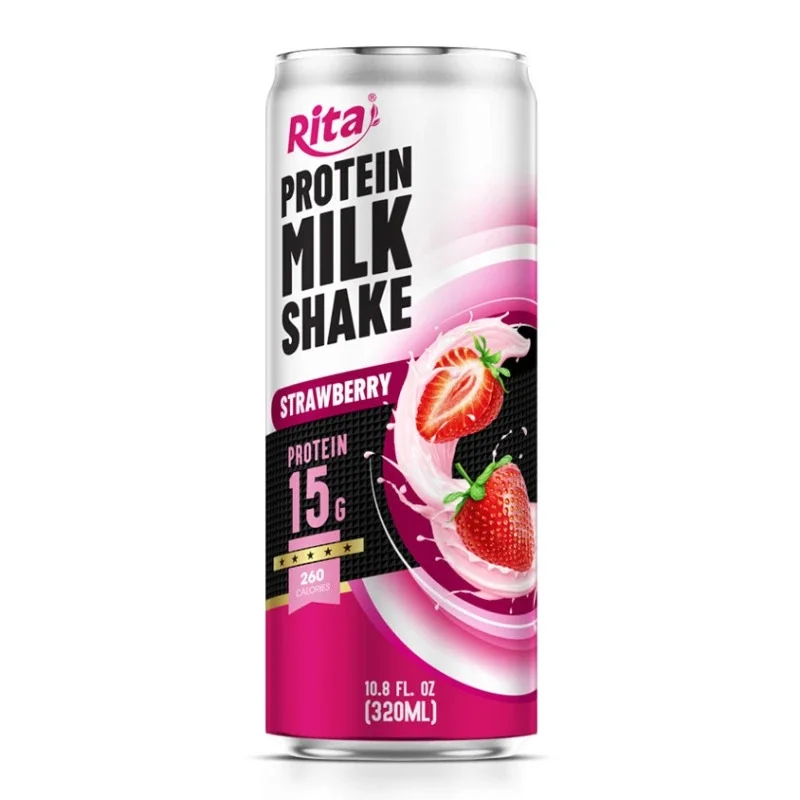 Protein Milkshake Strawberry Flavor Nutritious Dairy Protein Drink