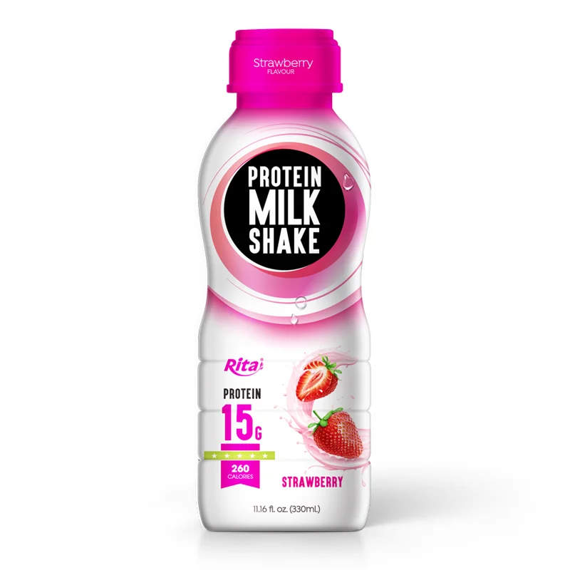 Protein Milk Shake with Strawberry flavor 330ml PP bottle (11.16 fl oz)