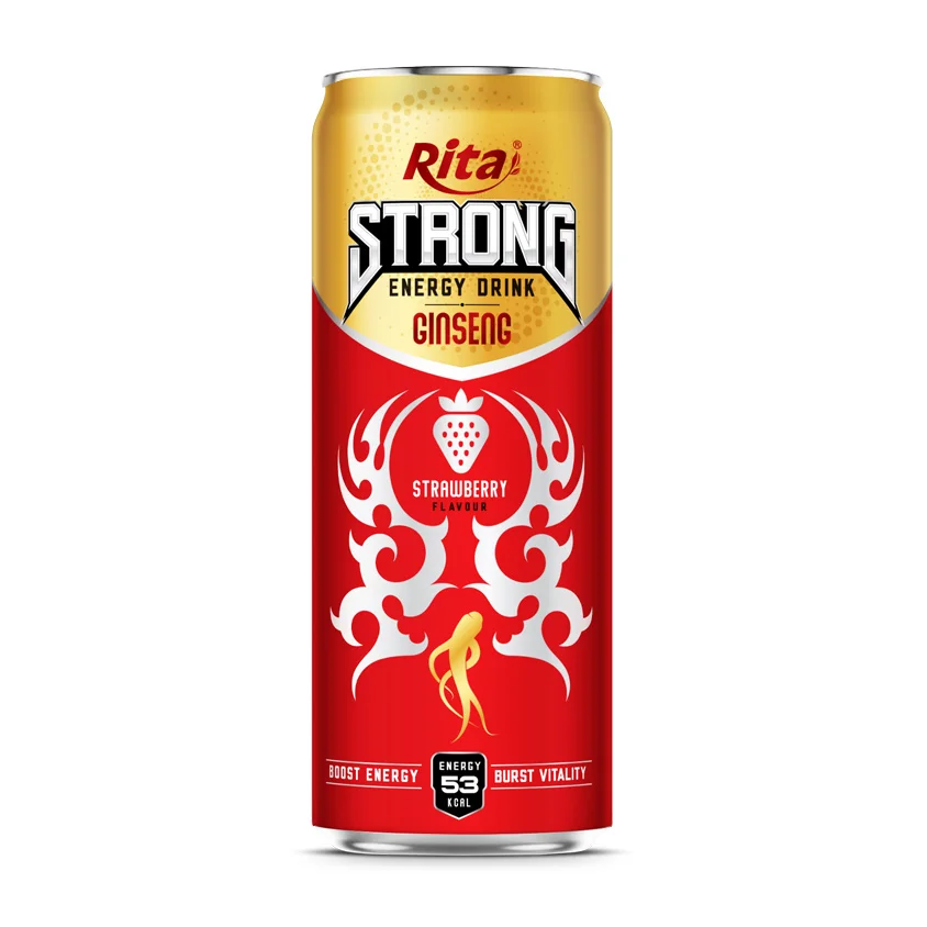 320ml Strong Energy Drink Ginseng with Strawberry Flavor