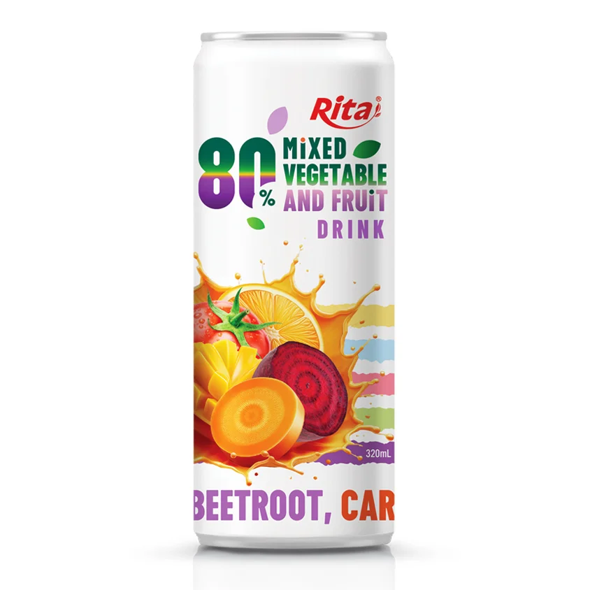 Manufacturers beverage Sleek Can Mixed Vegetable And Fruit Drink 320ml Can
