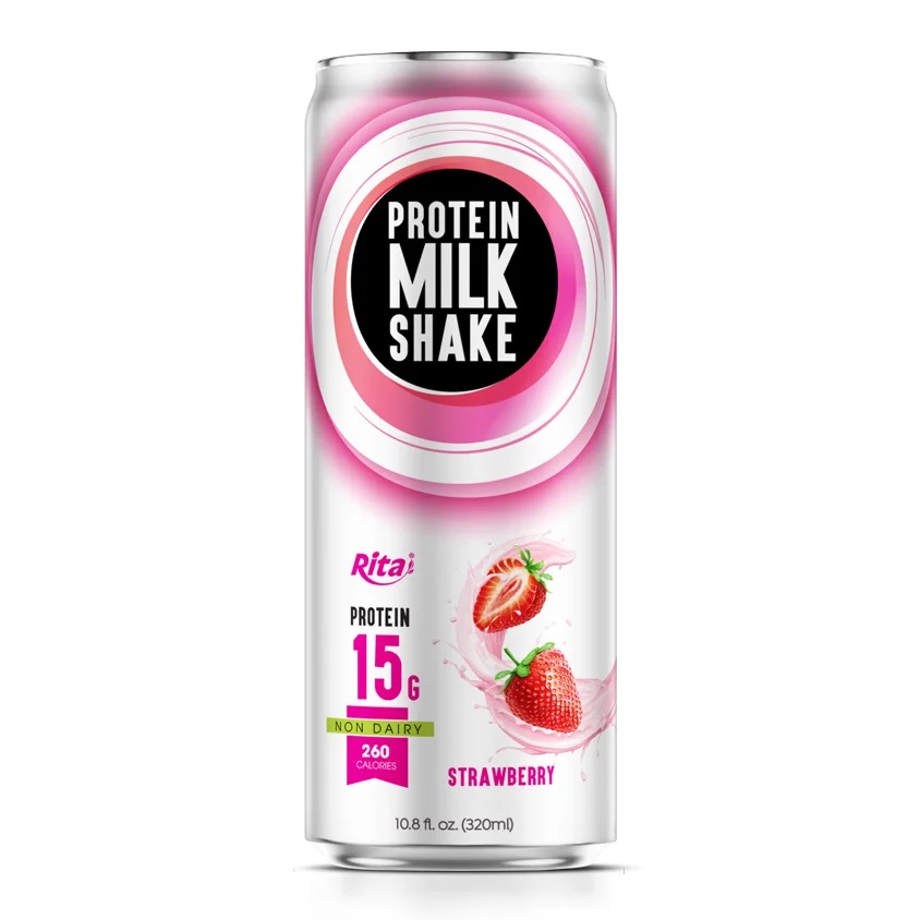 Supplier OEM Brand 10.8 FL Oz (Non-Dairy) Protein Milk Shake With Strawberry Juice
