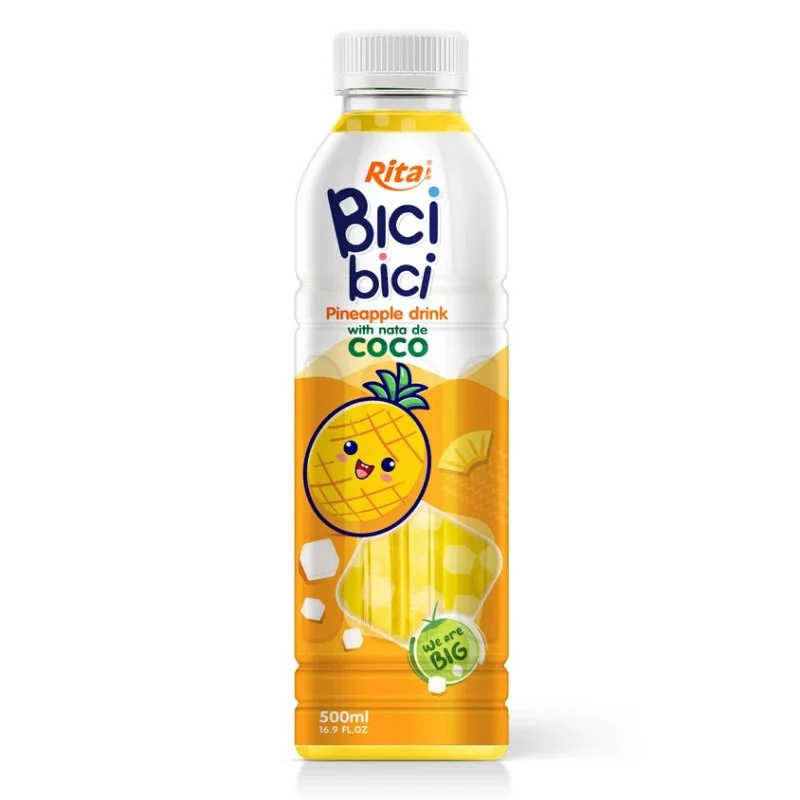 Bici Bici Pineapple Juice Drink With Nata De Coco 16.9 Fl Oz PET Bottle