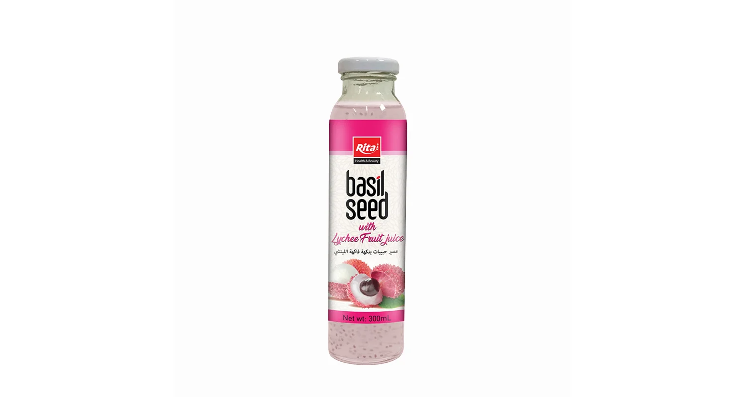 Basil seed drink with Lychee flavor