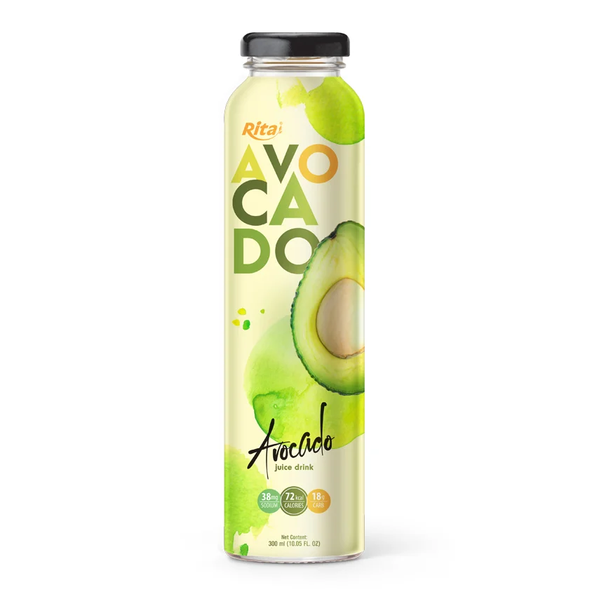 avocado juice drink 300ml glass bottle