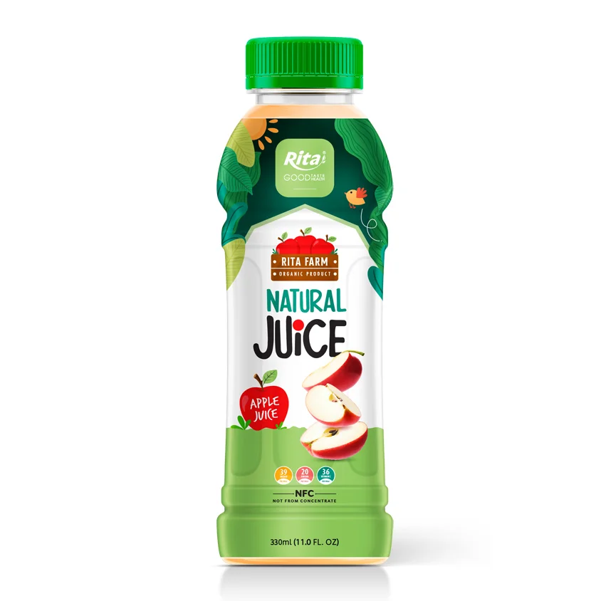 Fruit Juice: 330ml NFC natural organic apple juice