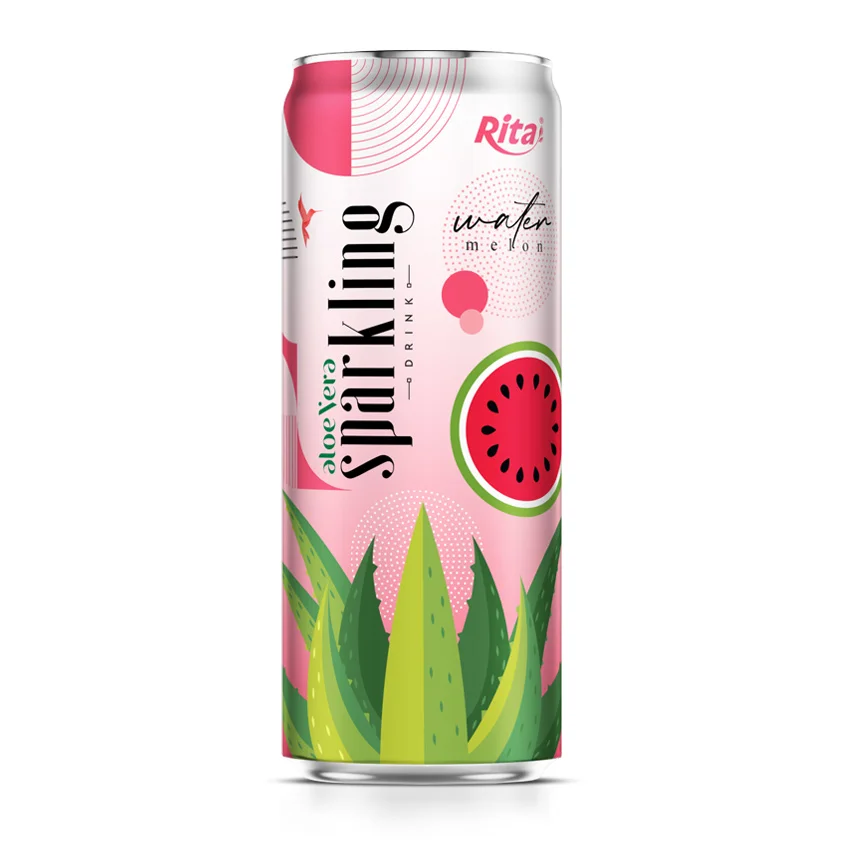 sparkling drink aloe vera juice watermelon flavour