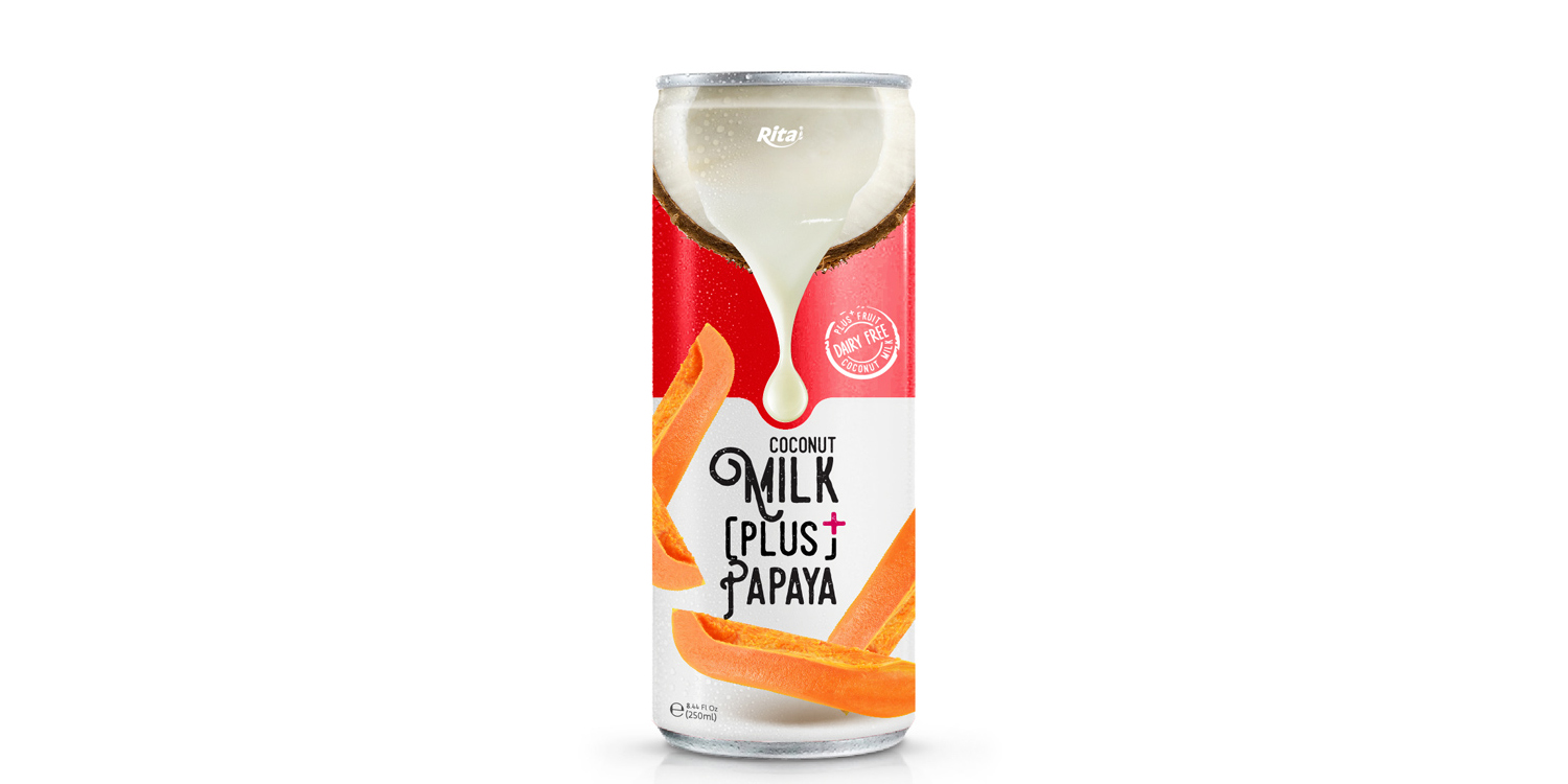 Coco Milk Plus fruit papaya 250ml from RITA India