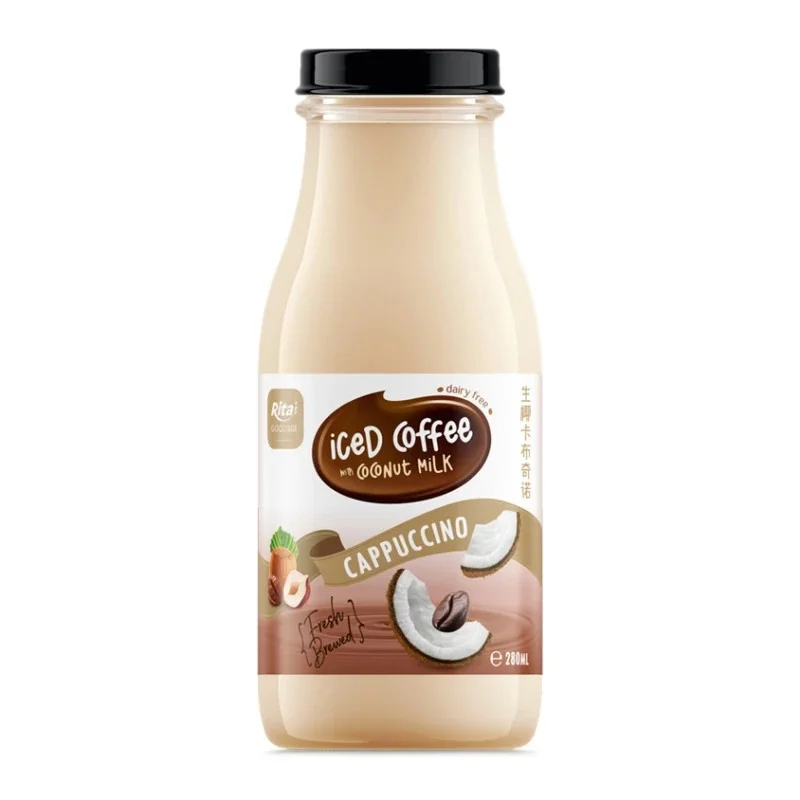 Iced Coffee With Coconut Milk Cappuccino 9.5 Fl Oz Glass Bottle