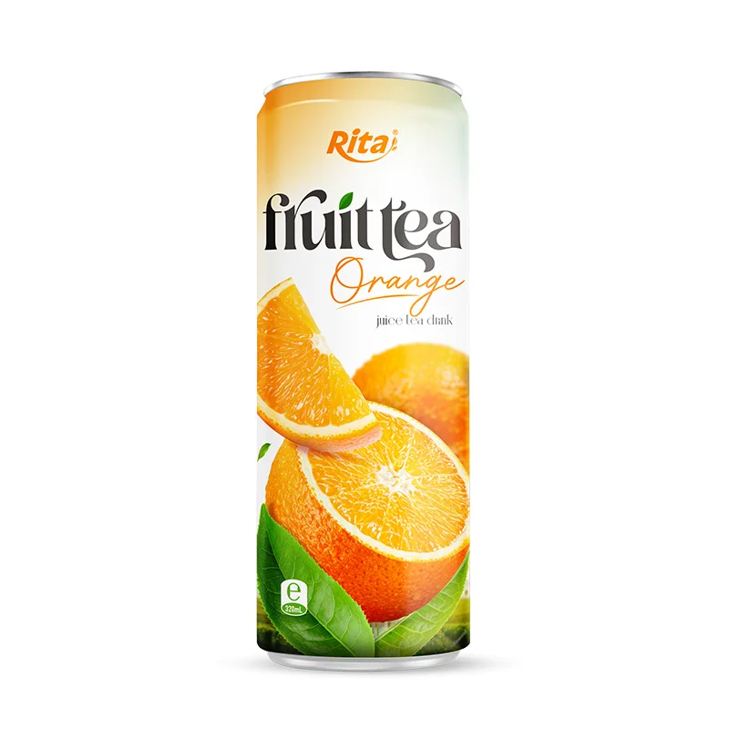 Wholesale Orange Tea Drink 320ml Sleek Can