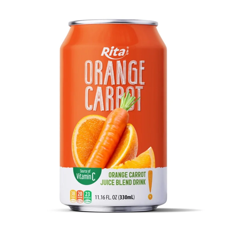 Pure Orange Carrot Blend Natural Glow 330ml Short Cans (11.1 Fl Oz)