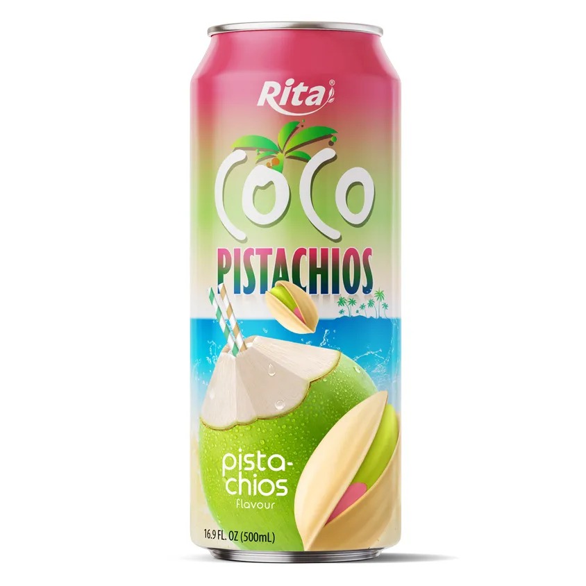 Natural Coconut Water Pistachio Drink 500ml – Export Quality