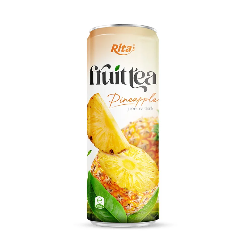 Supplier OEM 320ml Sleek Can Pineapple Tea Drink