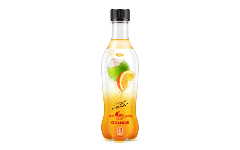 pet bottle 400ml spakling Coconut water orange