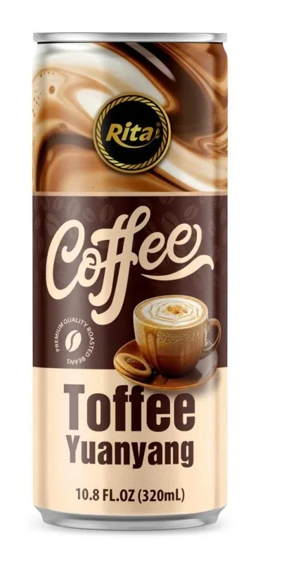 Toffee Yuanyang Coffee Drink 320ml Sleek Can