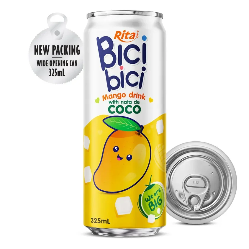 Bici Bici 325ml Mango Drink With Nata De Coco ( Wide Opening Can)