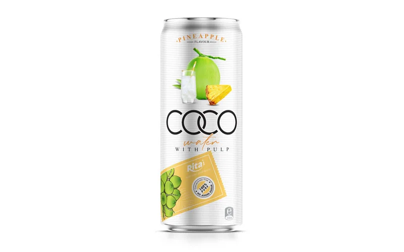 Wholesale Coco water pulp with pineapple 330ml