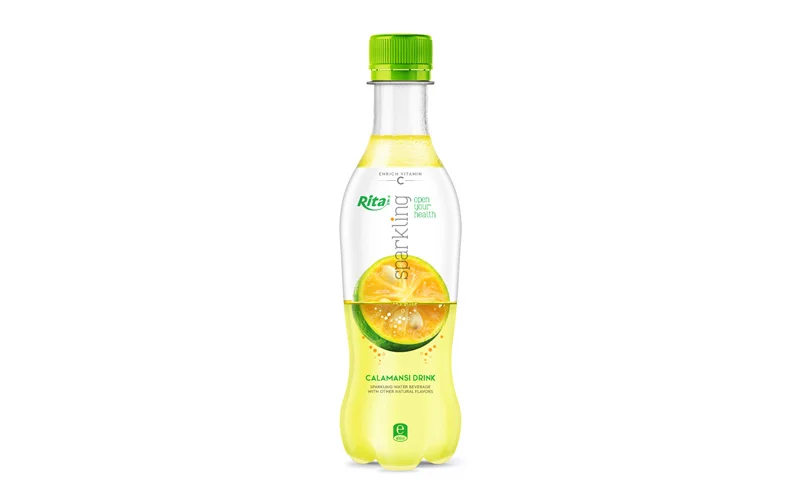 OEM Sparkling fruit calamansi flavor 400ml Pet bottle