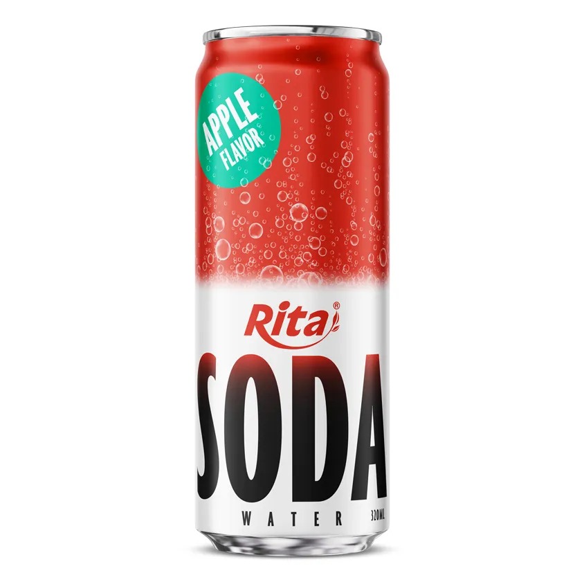 Sparkling Apple Soda Water 320ml Can For Wholesale