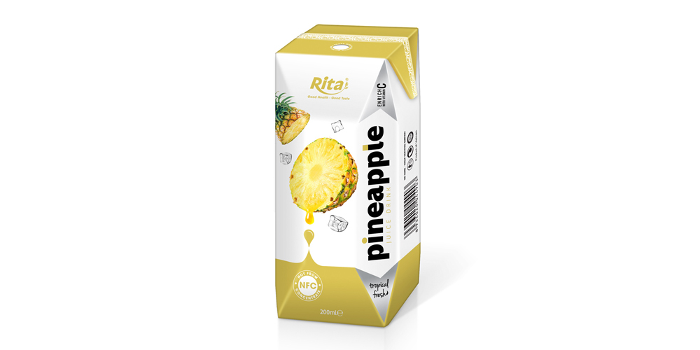 NFC fruit pineapple juice in prisma pak from RITA US