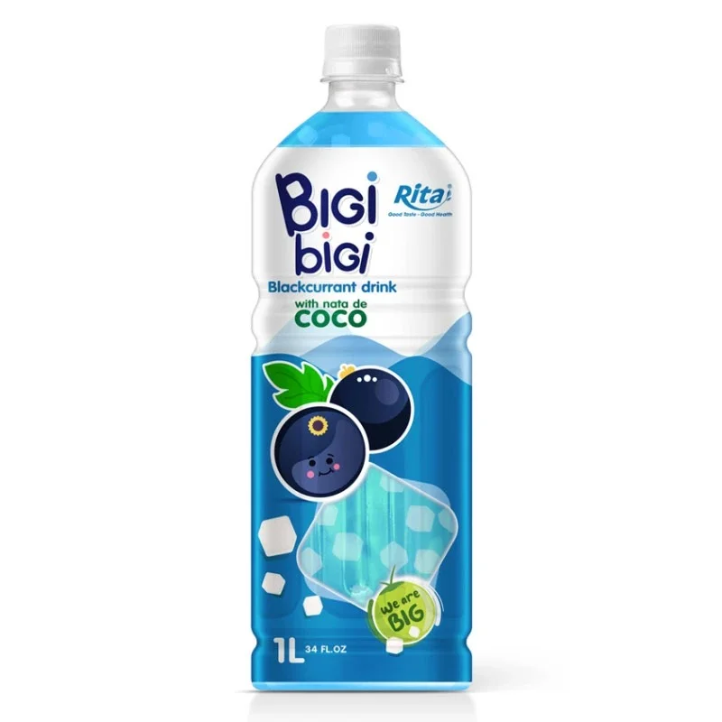 1L PET Bottle BiGi BiGi Blackcurrant Drink With Nata De Coco