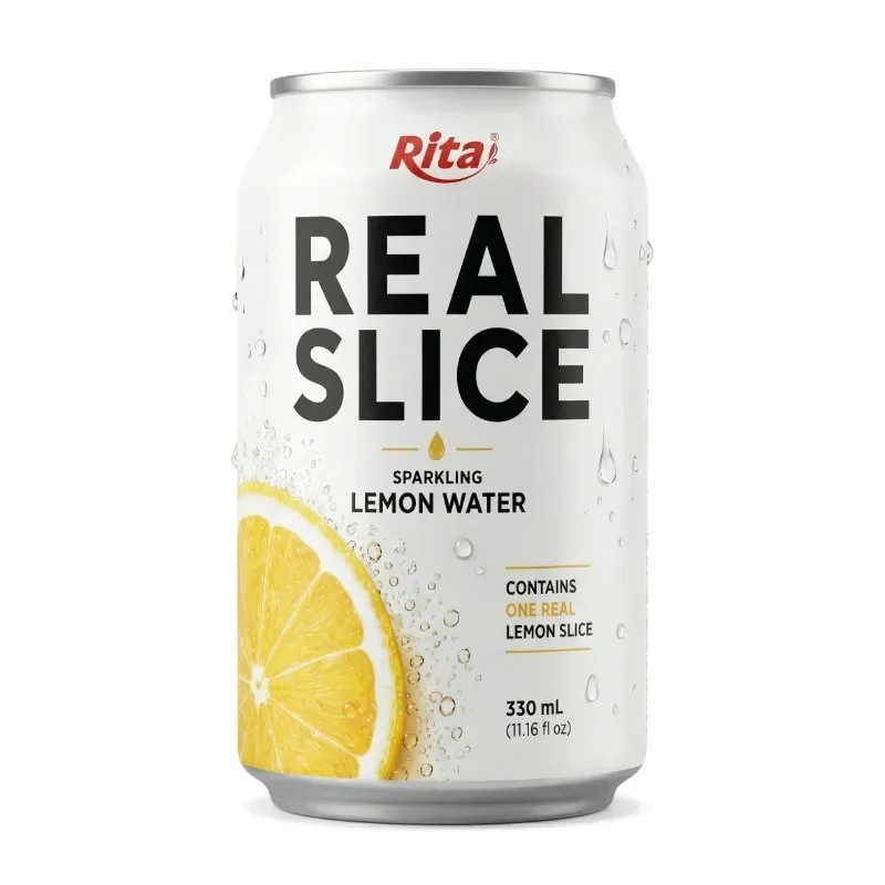 Sparkling Lemon Water With A Real Lemon Slice 325ml Can