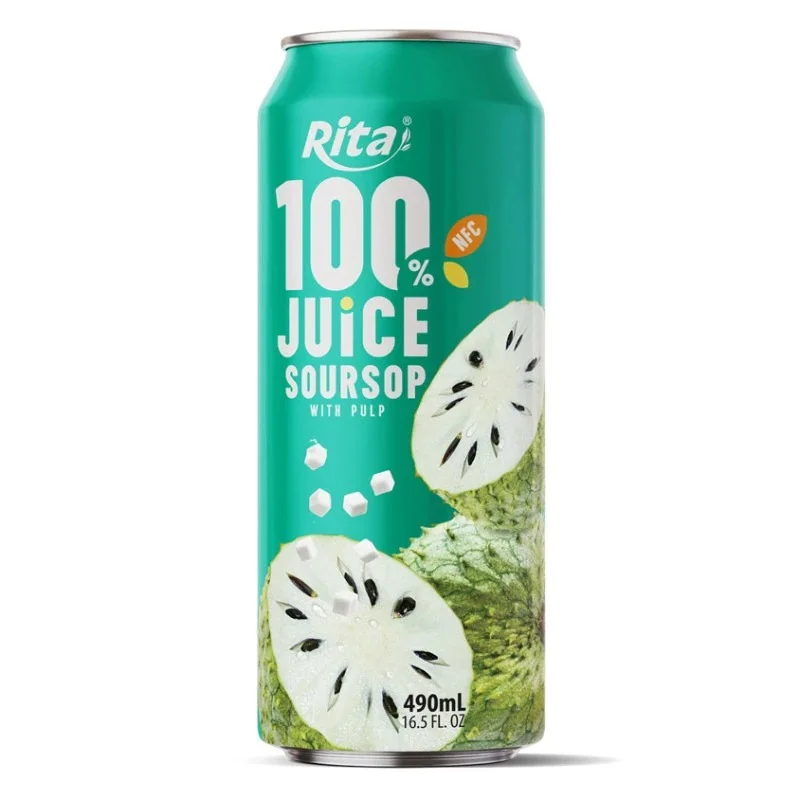 100% NFC Sousop Juice With Pulp 16.5 Fl Oz Cans