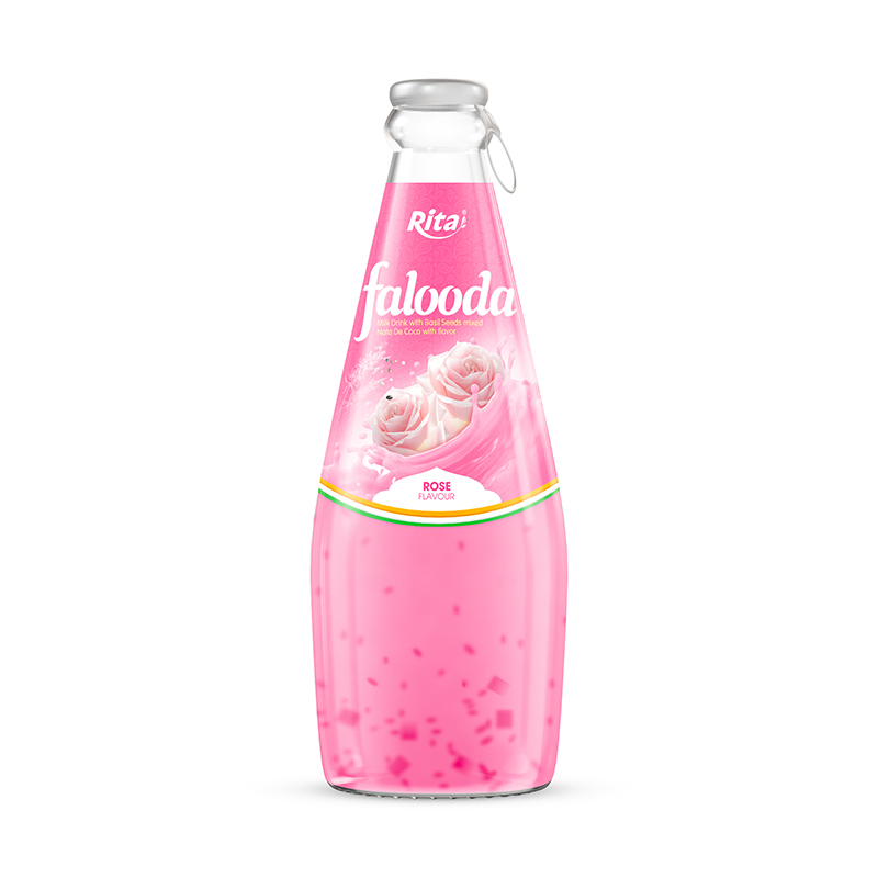 Wholesale Company 290ml Glass Bottle Falooda Rose Flavor