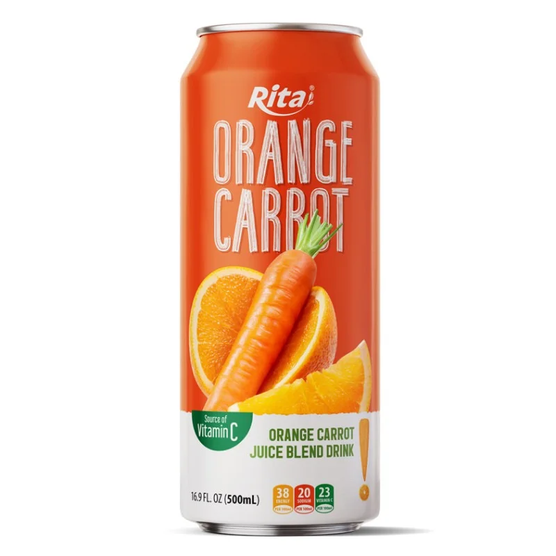 Natural Orange Carrot Blend Natural Glow 500ml Short Cans (16.9 Fl Oz)