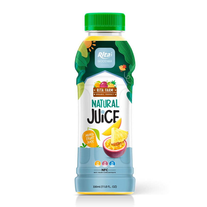 natural organic mixed fruit juice 330ml Petbottle