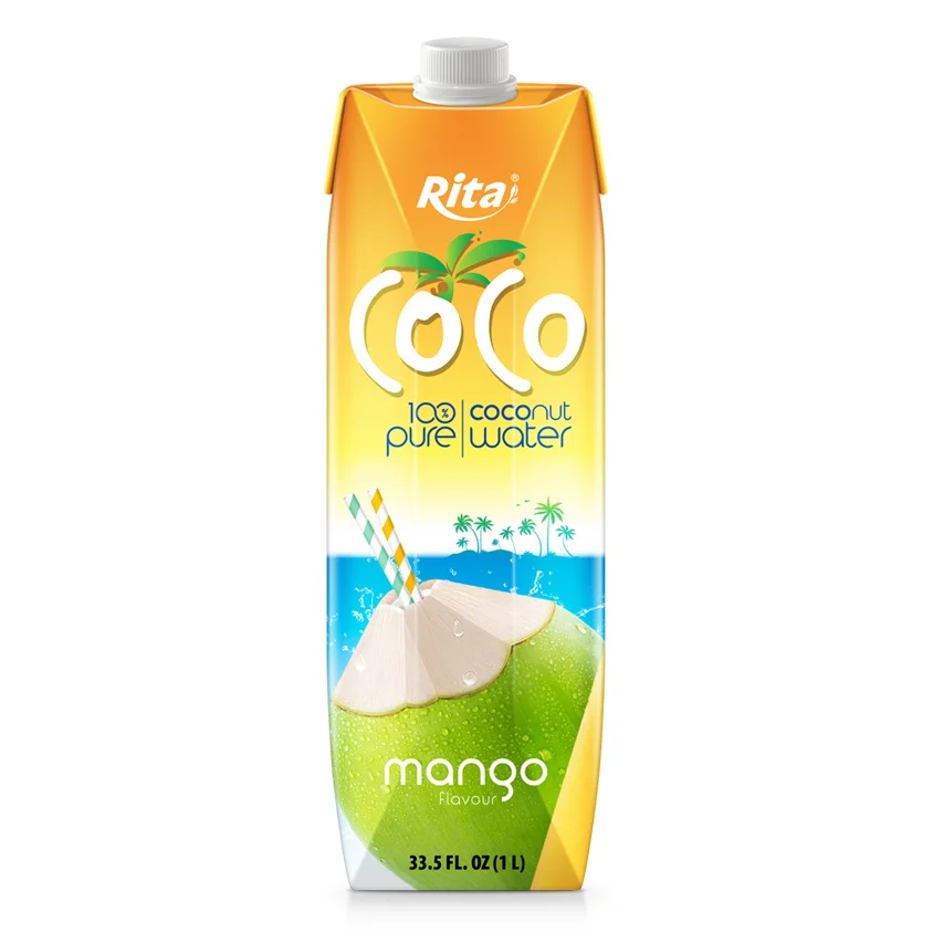 Drinking fresh and pure coconut water 1L