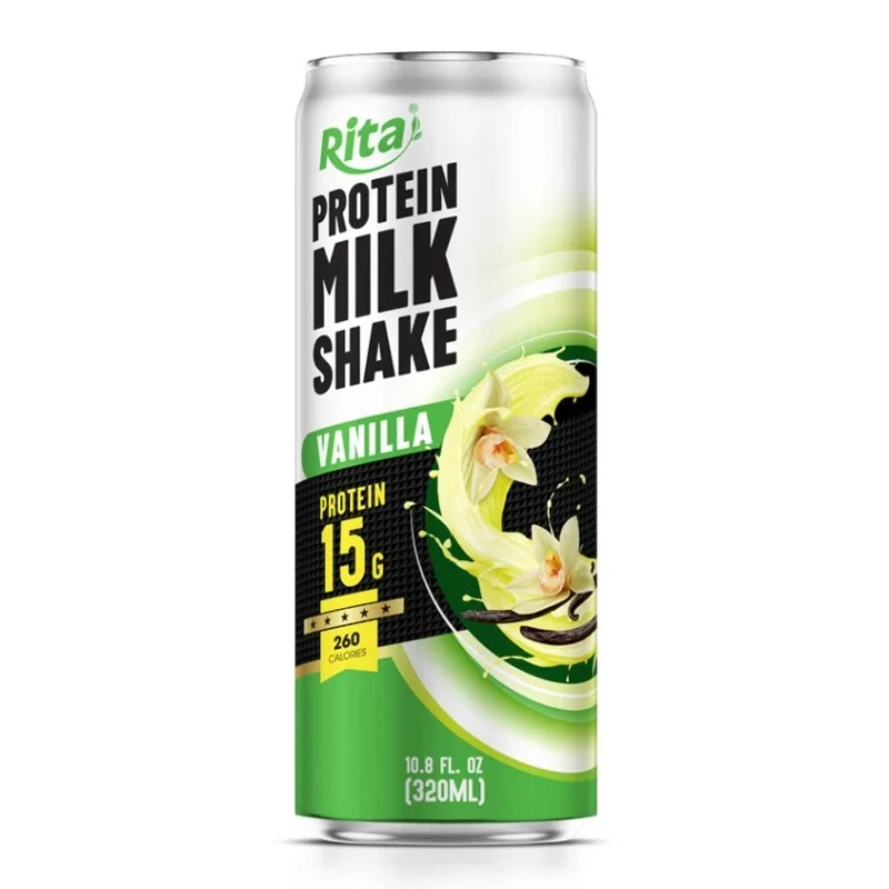 Protein Milkshake Vanilla Flavor Smooth Creamy High Protein Drink