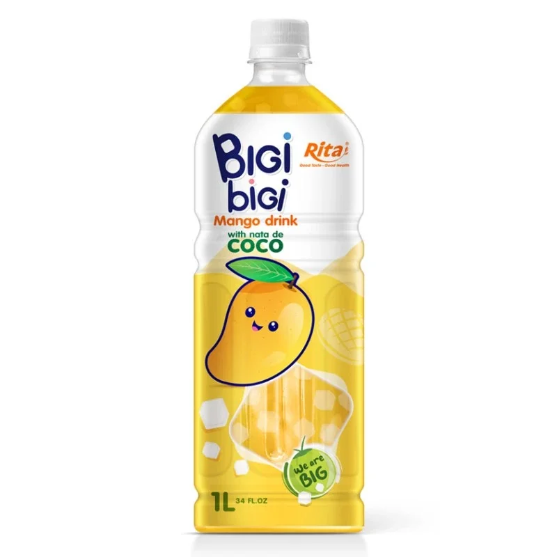 1L PET Bottle BiGi BiGi Mango Fruit Juice With Nata De Coco