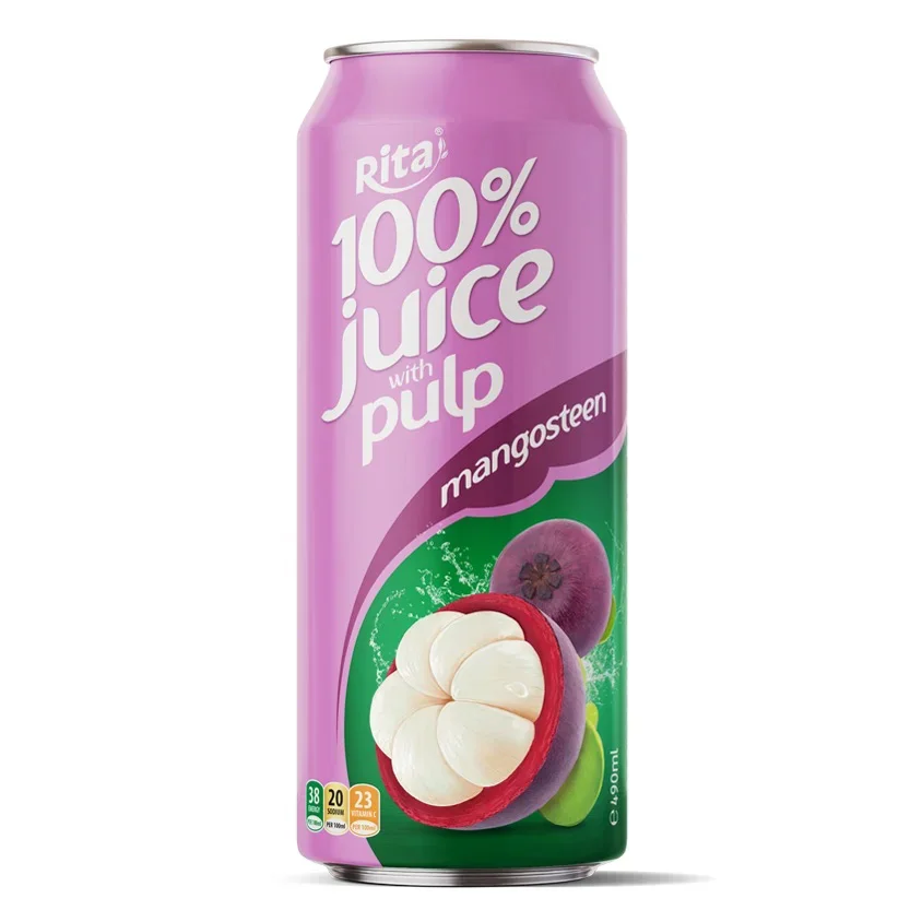 Wholesale Company 100% Mangosteen Juice With Pulp 500ml Cans