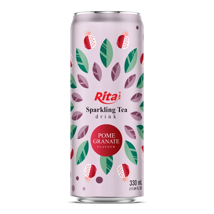 Sparkling Tea drink pomegranate flavor