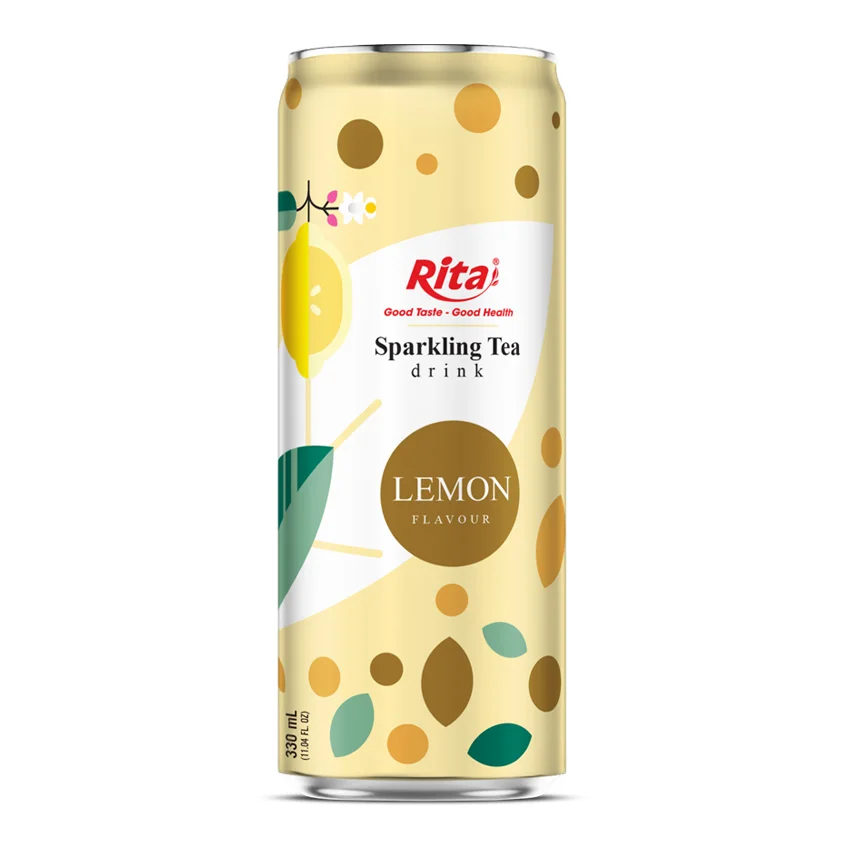 Sparkling Tea drink lemon flavour 